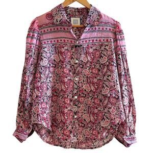 Bell by Alicia Bell Bea Blouse– Pink Paisley/Floral – Small